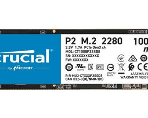 Crucial P2 Nand Ssd M2 Nvme Pcie 1 Terabyte Hasta 2300 Mb/s