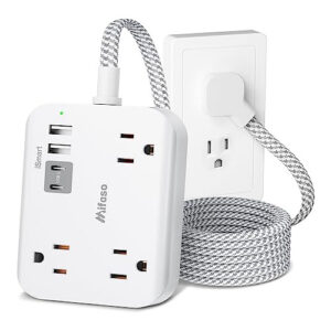 Regleta Plana Con Múltiples Tomas 1,5m 4 Puertos Usb Mifaso
