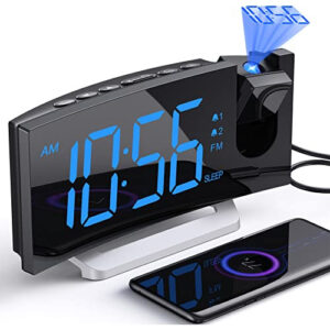 Radio Despertador Proyector Usb Alarma Dual Pantalla Led