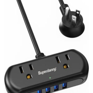 Regleta Con Usb Superdanny Mini Protector De Sobretensión