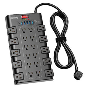 Power Strip, Superdanny Surge Protector With 22 Ac Outlets