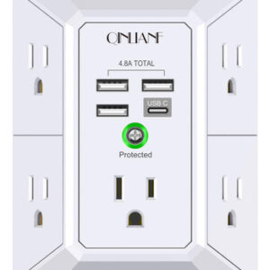 Cargador De Pared Con Protector De Sobretensión Qinlianf