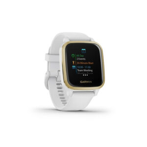 Smartwatch Garmin Venu Venu Sq 1.3  Caja 40mm De  Polímero Reforzado Con Fibra  White, Malla  White De  Silicona Y Bisel  Light Gold De  Aluminio Anodizado