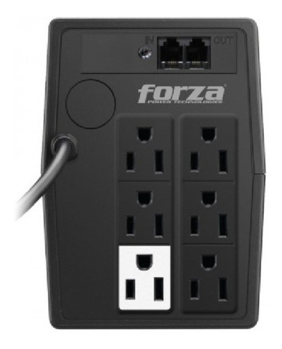Ups Interactiva Forza Nt-751, 750va/375w, 6 Tomas, 1pc±25min Color Negro - Imagen 4