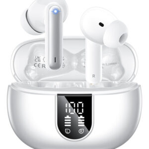 Audífonos Inalámbricos Aoslen A68pro Blancos Con Bluetooth