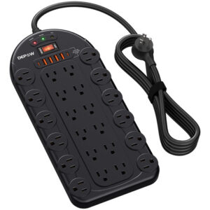 Power Strip Surge Protector (3,400 Joules), DEPOW 24 AC Mul