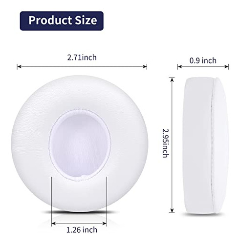 Almohadillas Damex para Beats Solo 2/3, Espuma Mejorada, Bl - Imagen 6