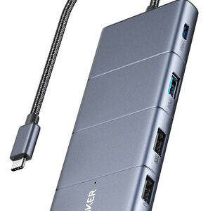 Hub USB C Anker 565 11-en-1, Estación Doble Monitor, HDMI