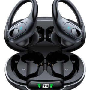 Occiam Auriculares Bluetooth Inalámbricos Negro, IPX7, 90H
