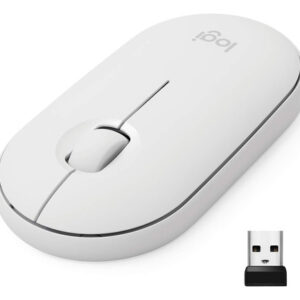 Ratón Logitech Pebble Inalámbrico Blanco - Silencioso y D