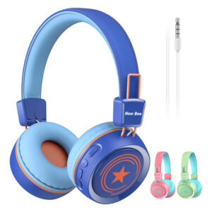 Auriculares Bluetooth New bee para Niños Azules con Micró