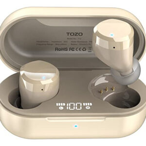 TOZO T12 Auriculares Bluetooth Inalámbricos Negro, IPX8, C