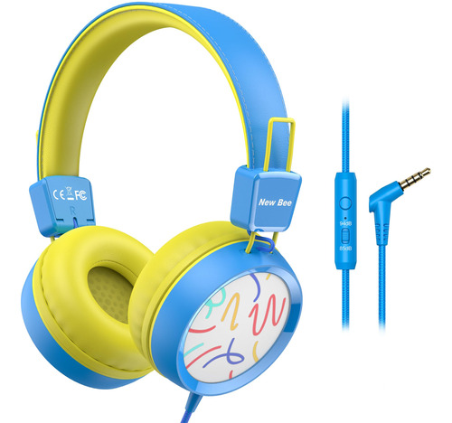 Audífonos Inalámbricos Para Niños New Bee Kh20 Azul
