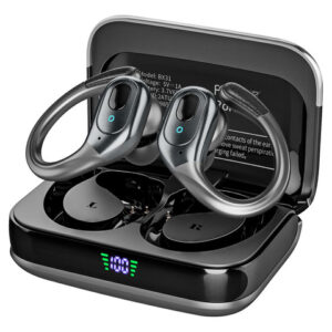 Auriculares Bluetooth Inalámbricos Negro 75Hrs con Estuche