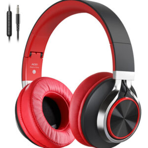 Auriculares COOSII AC01 con Cable, Negros/Rojos - Control d