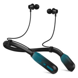 Auriculares Bluetooth Lecefty Neckband, 200H Verde Cian - D