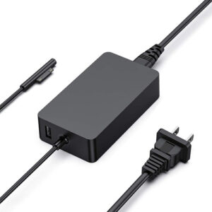 Cargador Surface Pro 65W Compatible con Microsoft - Negro,
