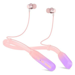 Lecefty Auriculares Bluetooth Rosa-Morado 200H Duración, D