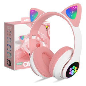 Auriculares Bluetooth KERHAND para Niños, Color Rosa, con