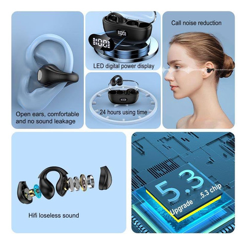 Auriculares Bluetooth 5.3 Bone Conduction, IPX7, Running - - Imagen 4