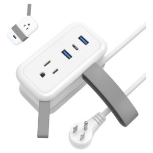 HAFINO Regleta Viaje Blanca - 2 Tomas y 3 USB (1 USB-C) Sin