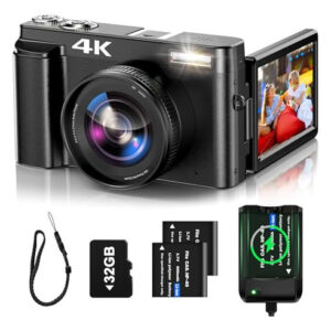 Cámara 4K Digital Autofoco para Fotografía, Pantalla Abat