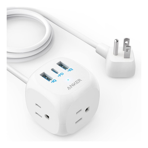 Anker 321 Regleta 20W USB-C para iPhone 15, 3 Enchufes, 10