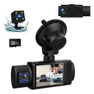 Cámara Coche 4K UHD 3 Canales Frontal+Trasera 170° Visió