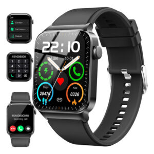 Reloj Inteligente Hombre y Mujer, IP68, Negro, Monitor Card