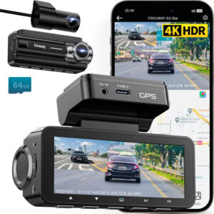 Cámara para Coche Doble 4K GPS - Dash Cam Delantera y Tras