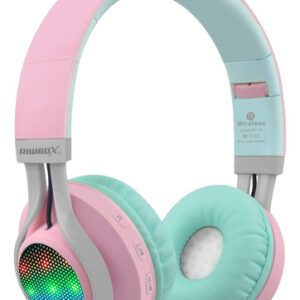 Riwbox WT-7S Auriculares Bluetooth Rosa/Verde Plegables con