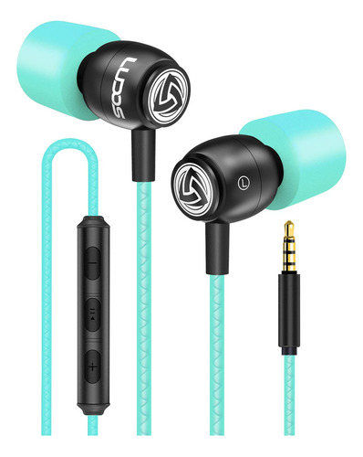 Auriculares LUDOS Clamor Turquesa con Mic, Aislantes de Rui