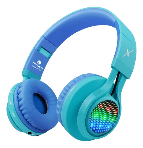 Riwbox WT-7S Auriculares Bluetooth LED para Niños - Azules - Imagen 3