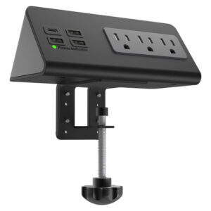 Regleta Edge con USB-C para Mesita de Noche, Protector Sobr