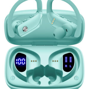 Auriculares Inalámbricos bmani Mint Green, LED 48h, Deport
