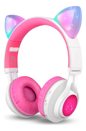 Auriculares Bluetooth Riwbox CT-7 con Orejas de Gato y Luz
