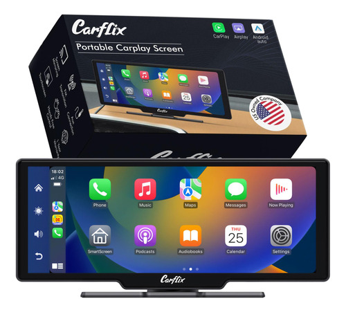 Pantalla Carflix 10.26" Portátil CarPlay y Android Auto -