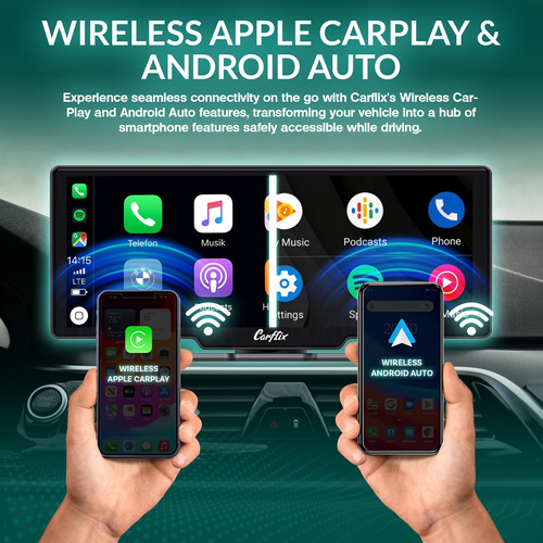 Pantalla Carflix 10.26" Portátil CarPlay y Android Auto - - Imagen 3