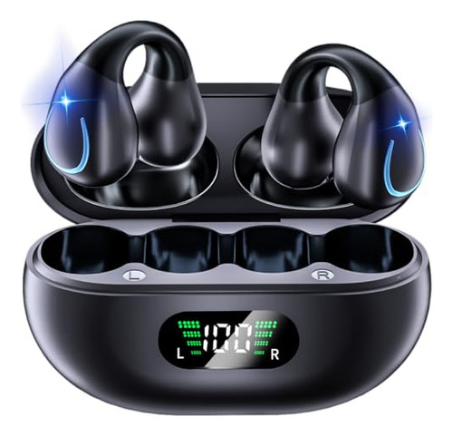 Audífonos Bluetooth 5.3 Open Ear Conducción Ósea Negro -