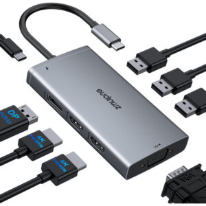 Estación Dock USB C Dual para Dell HP - Adaptador Múltipl