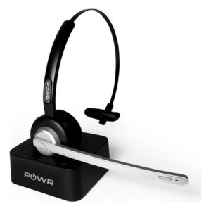 POWR Wireless Bluetooth Headphones with Mic & Charging Dock