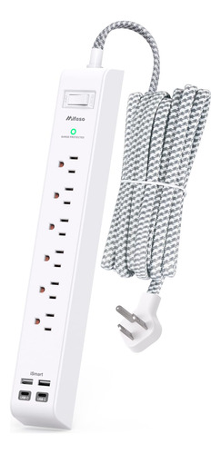 Surge Protector Power Strip 10 ft with 4 USB Ports 2 USB-C