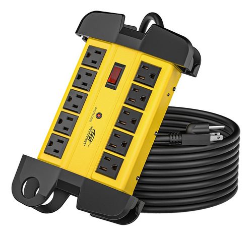 Regleta De Alimentación Crst Lts-10ts Color Amarillo