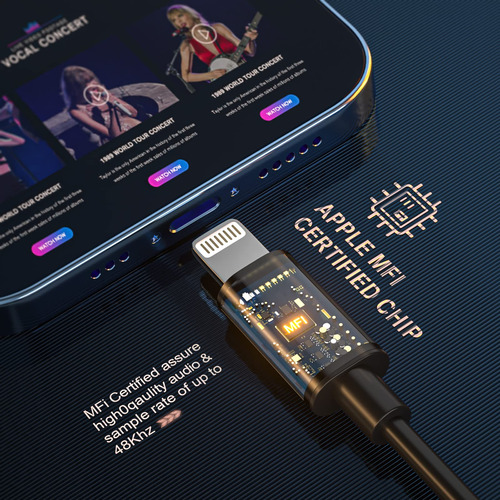 Auriculares Lightning MFi para iPhone 13 14 12 Pro Max - Co - Imagen 3