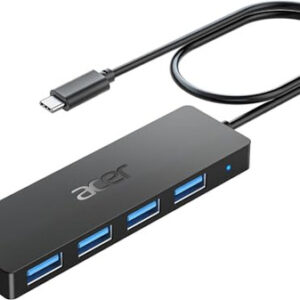 Acer Hub USB C 4 Puertos, Splitter USB 3.1 para Laptop, Neg