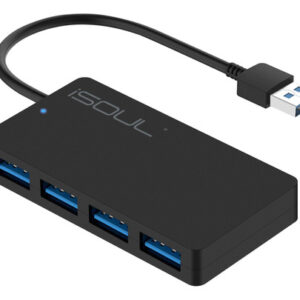Hub USB 3.0 Marca Ultra Slim, 4 Puertos, Cable 0.6ft, Multi