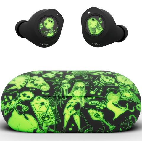 Disney Nightmare Audífonos TWS Bluetooth 5.0, Resistentes