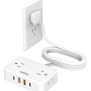 Regleta De Alimentación Hopow Qt460-cu 8 En 1 Blanco