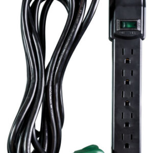 Regleta De Alimentación Gogreen Power 6 En 1 Color Negro