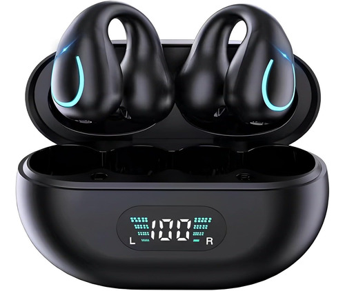Auriculares Bluetooth 5.3 Abiertos Conducción Ósea Negro